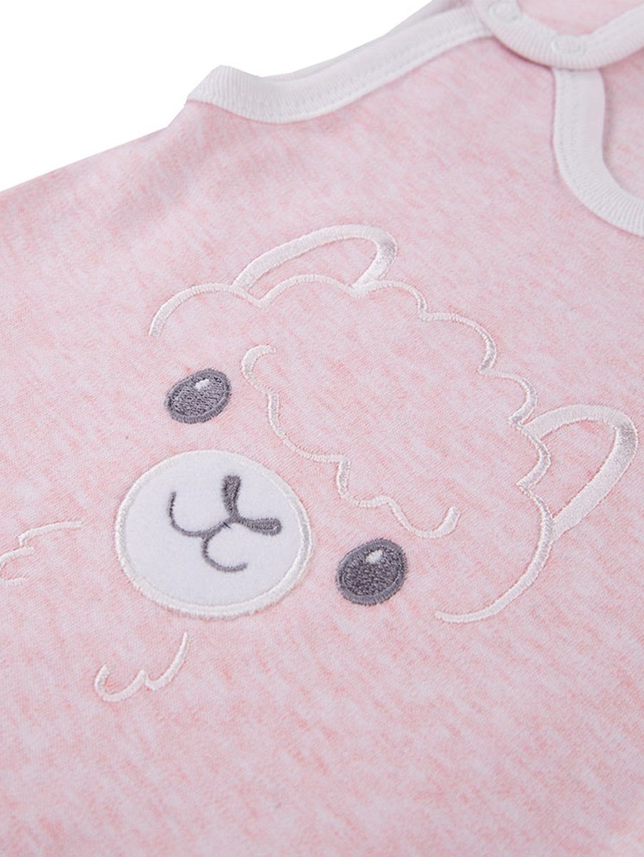 Early Baby Footed Dungarees, Cute Alpaca Design - Pink - Dungaree - EEVI