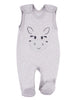 Early Baby Footed Dungarees, Cute Zebra Design - Grey - Dungaree - EEVI
