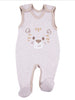 Early Baby Footed Dungarees, Cute Tiger Design - Ecru - Dungaree - EEVI