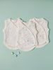 Load image into Gallery viewer, 3 Pack - Star Incubator Vests - Blue, Mint &amp; Silver Stars,  100% Organic Cotton - Set - Tiny &amp; Small
