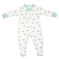 Organic Cotton Zip Up Tractor Sleepsuit Sleepsuit / Babygrow Cotton Boulevard 7-9lb 