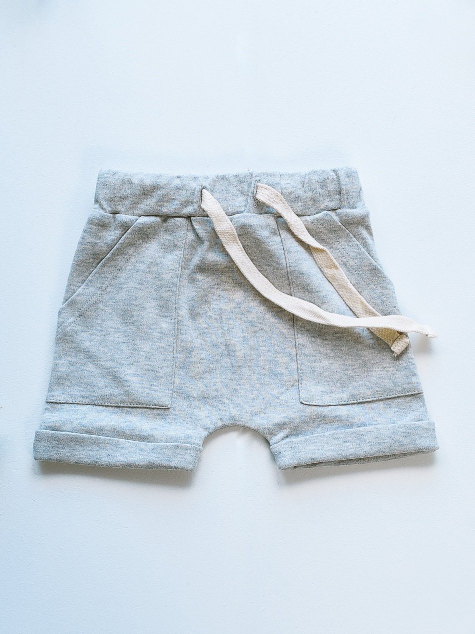 GOTS Certified Cotton Premature Baby Shorts - Grey - Trousers / Leggings - Isaac Anthony