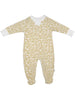 Organic Cotton Zip Up Yellow Bee Sleepsuit - Sleepsuit / Babygrow - Cotton Boulevard