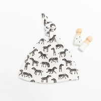 Premature Baby Hat, Knotted, Little Zebras, Premium 100% Organic Cotton Hat Tiny & Small 