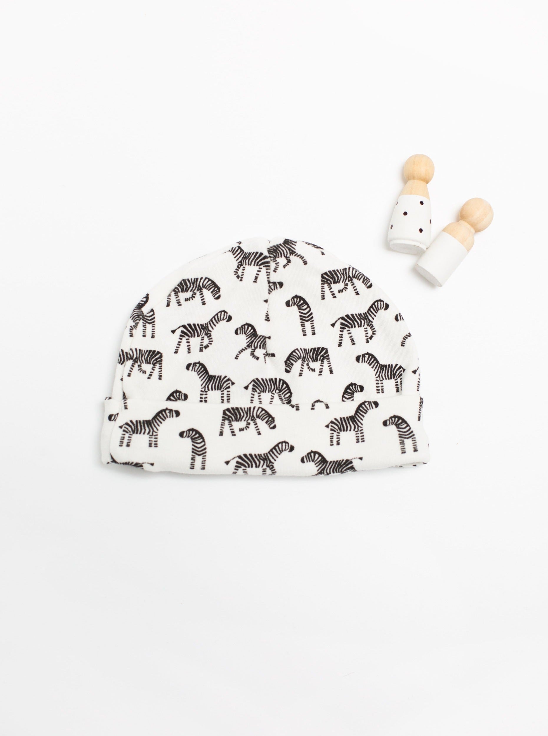 Round Hat, Little Zebras, Premium 100% Organic Cotton - Hat - Tiny & Small