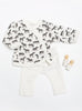 Load image into Gallery viewer, 2 piece wrap top &amp; trouser set, Little Zebras print, Organic Cotton - set - Tiny &amp; Small