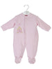 Pink Ribbed Rabbit and Star Sleepsuit - Sleepsuit / Babygrow - Dandelion