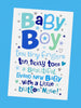 Baby Boy Card With Cute Poem - New baby card - The Little Posy Print Company