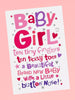 Baby Girl Card With Cute Poem - New baby card - The Little Posy Print Company