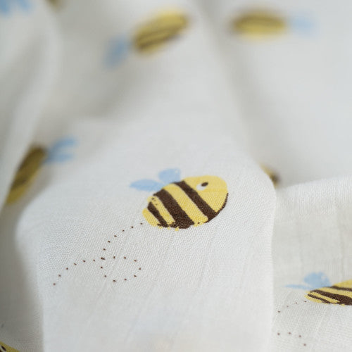 Organic Cotton Bee Muslin Swaddle by Frugi - muslin - Frugi