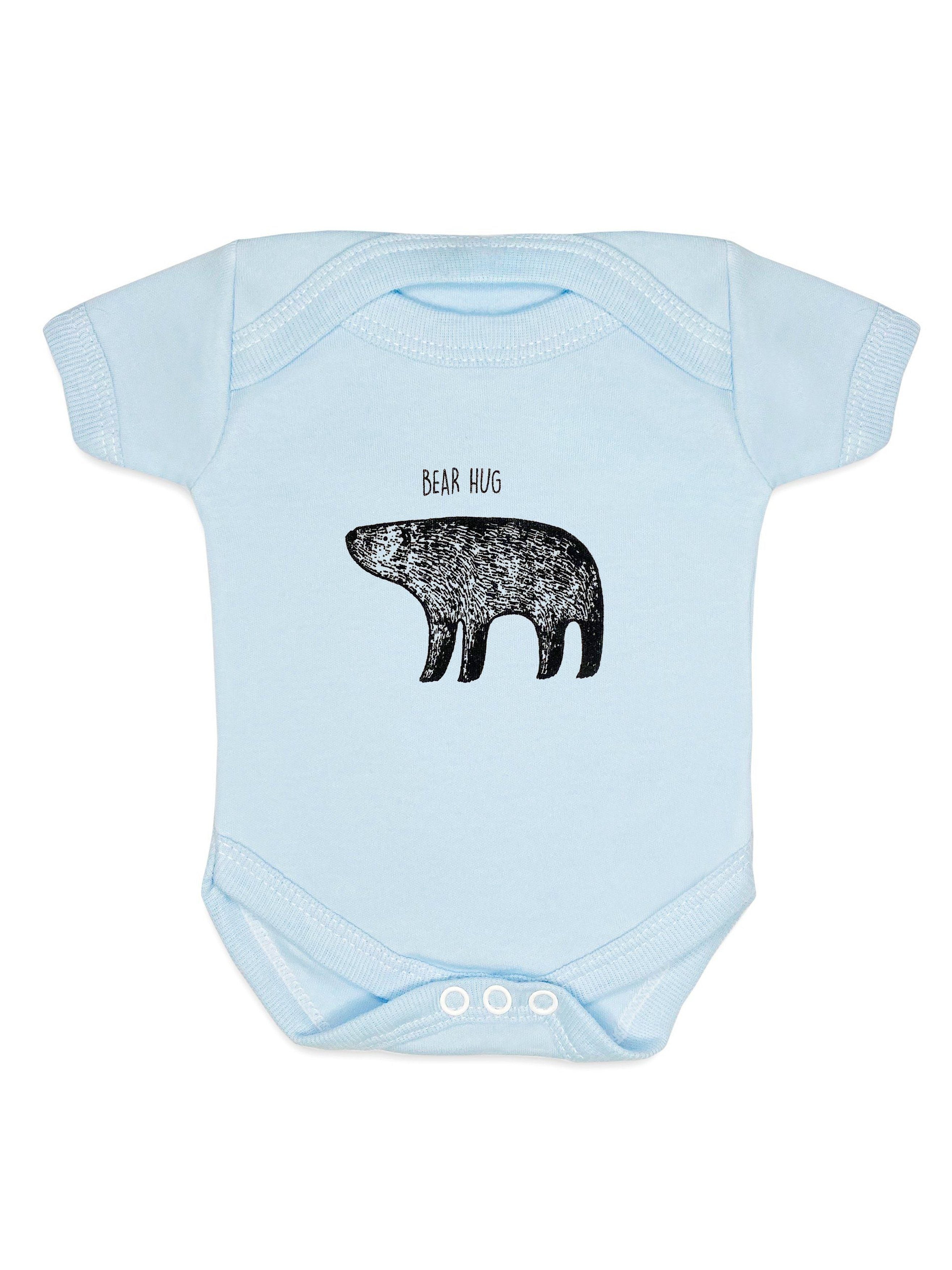 "Bear Hug" Bodysuit - Blue - Bodysuit / Vest - Little Mouse Baby Clothing & Gifts