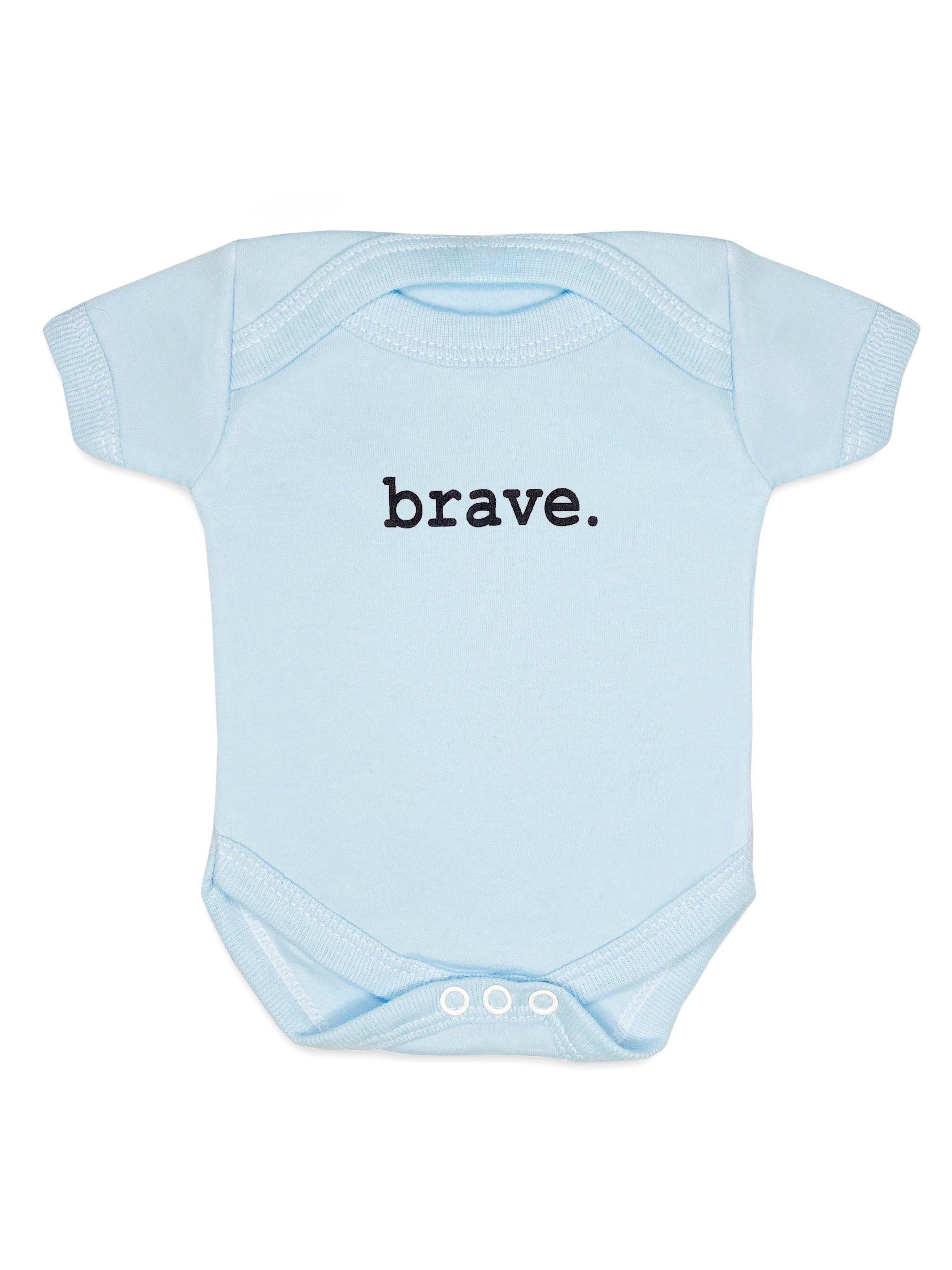 "Brave" Bodysuit - Blue - Bodysuit / Vest - Little Mouse Baby Clothing & Gifts