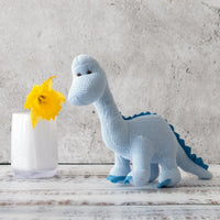 Knitted Organic Cotton Pastel Diplodocus, Blue Toy Best Years 