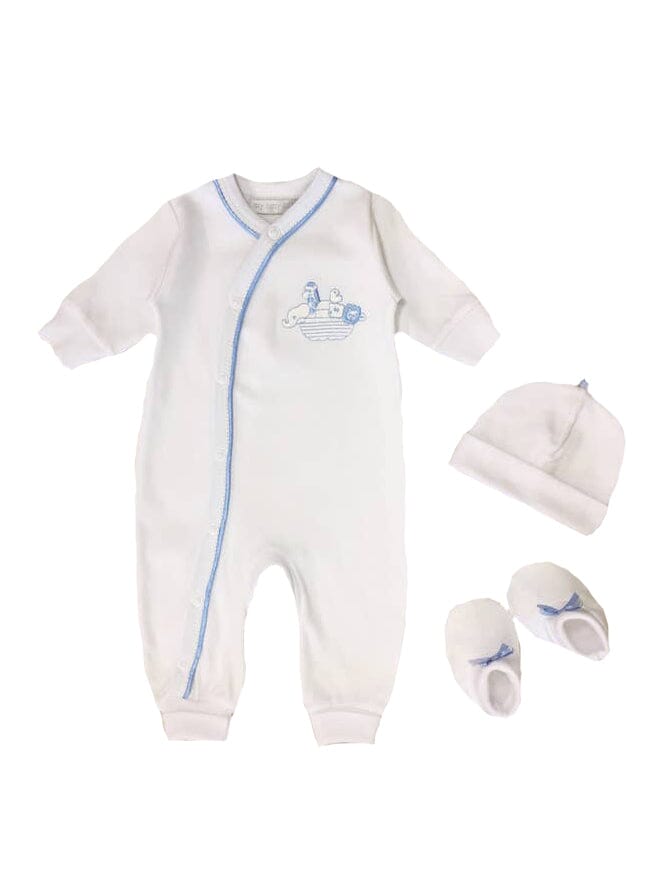 Noahs Ark Layette Babygrow, Hat & Booties Set - Set - Itty Bitty Baby Clothing