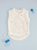 3 Pack - Star Incubator Vests - Blue, Mint & Silver Stars,  100% Organic Cotton - Set - Tiny & Small