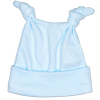 Light Blue Double Knotted Premature Baby Hat Hat Little Mouse Baby Clothing & Gifts 