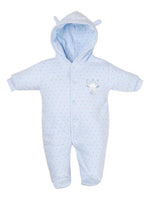 Blue Tiny Baby Bear Snowsuit / pramsuit