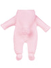 Pink Knitted Early Baby Pramsuit - Snowsuit / Pramsuit - Dandelion