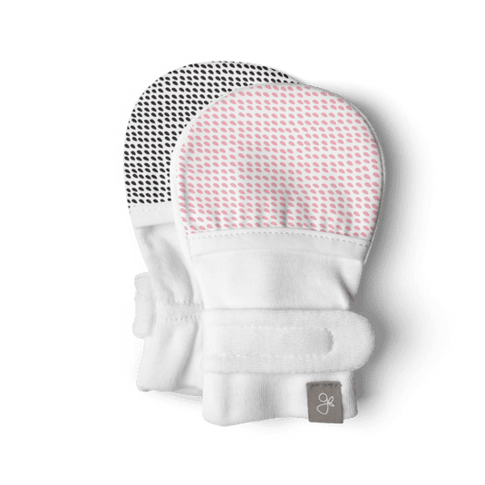 Stay-On Scratch Mitts - Pink Drops - Scratch Mitts - Goumikids