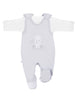 Load image into Gallery viewer, Early Baby Top &amp; Lamb Footed Dungarees Set - Grey - Dungaree - EEVI