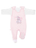 Early Baby Top & Bunny Footed Dungarees Set - Pink - Dungaree - EEVI