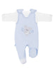 Load image into Gallery viewer, Early Baby Top &amp; Bear Footed Dungarees Set - Blue - Dungaree - EEVI