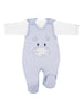Early Baby Top & Hippo Footed Dungarees Set - Blue - Dungaree - EEVI