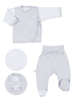 Embroidered Lamb Trousers & Wrapover Top Set - Grey (3-5lb & 5-8lb) - Set - EEVI