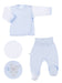 Embroidered Bear Trousers & Wrapover Top Set - Blue Top & Trousers EEVI 