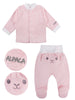 Alpaca Design Top & Embroidered Face Trousers Set - Pink (3-5lb & 5-8lb) - Set - EEVI