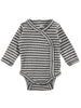 Grey Stripe Long Sleeve Vest - Bodysuit / Vest - En Fant