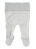 Organic Cotton Grey/White Stripe Footed Trousers - Trousers / Leggings - Fixoni