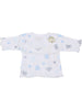 Organic Cotton Blue Bee Bear Ribbon Tie Wrap Top - Top / T-shirt - Fixoni