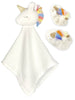 Unicorn Comforter & Crochet Unicorn Booties - Set - little mouse baby clothing & gifts