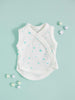 Load image into Gallery viewer, 3 Pack - Star Incubator Vests - Blue, Mint &amp; Silver Stars,  100% Organic Cotton - Set - Tiny &amp; Small