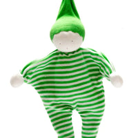 Organic Baby Comforter, Baby Buddy, Green & White Stripe Comforter Under The Nile 