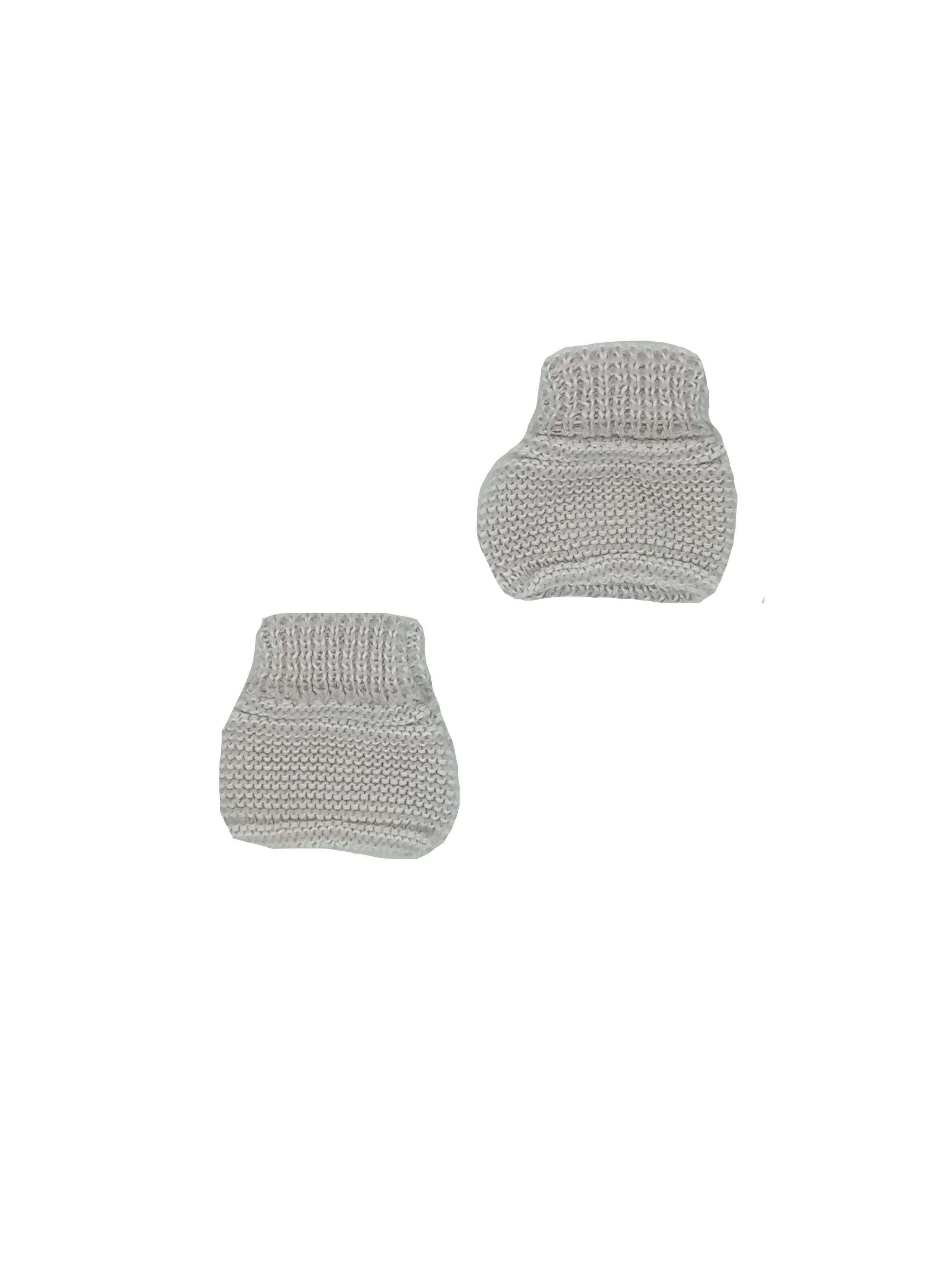 Tiny Baby Grey Knitted Booties - Booties - La Manufacture de Layette