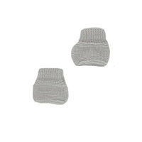 Grey Knitted Booties Booties La Manufacture de Layette 