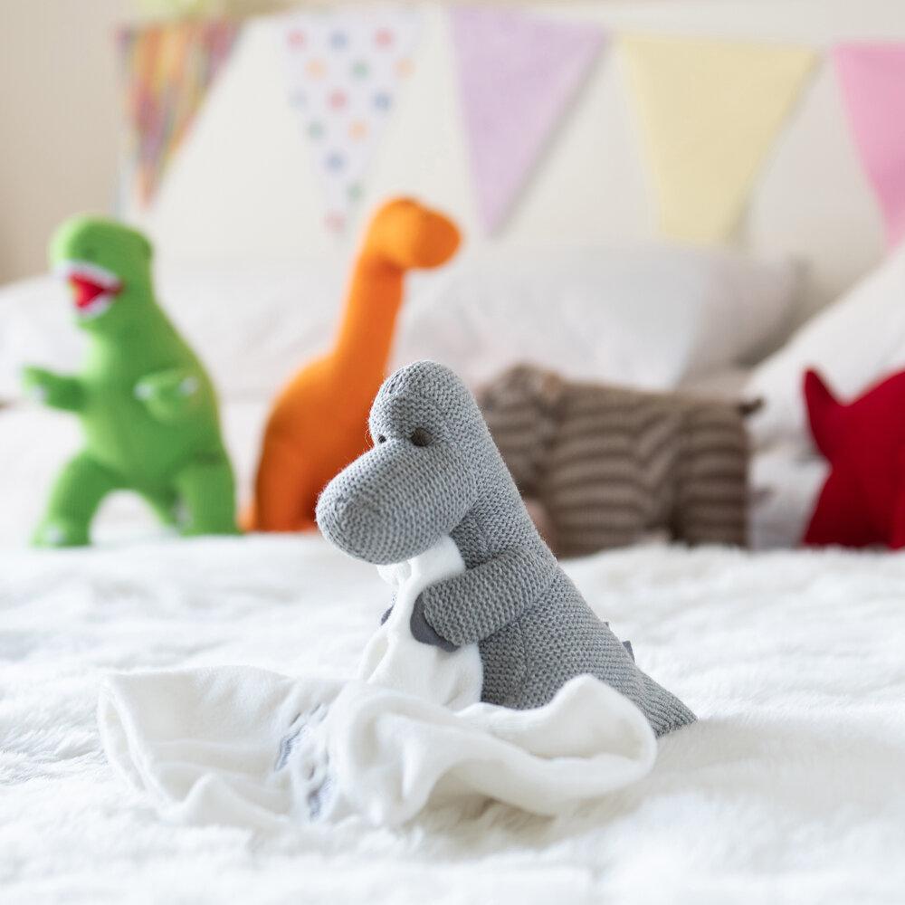Crochet Dinosaur Toy with Comforter - Rattle - Best Years