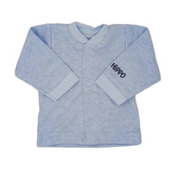 Early Baby Long Sleeved Top, Blue Hippo Top / T-shirt EEVI 
