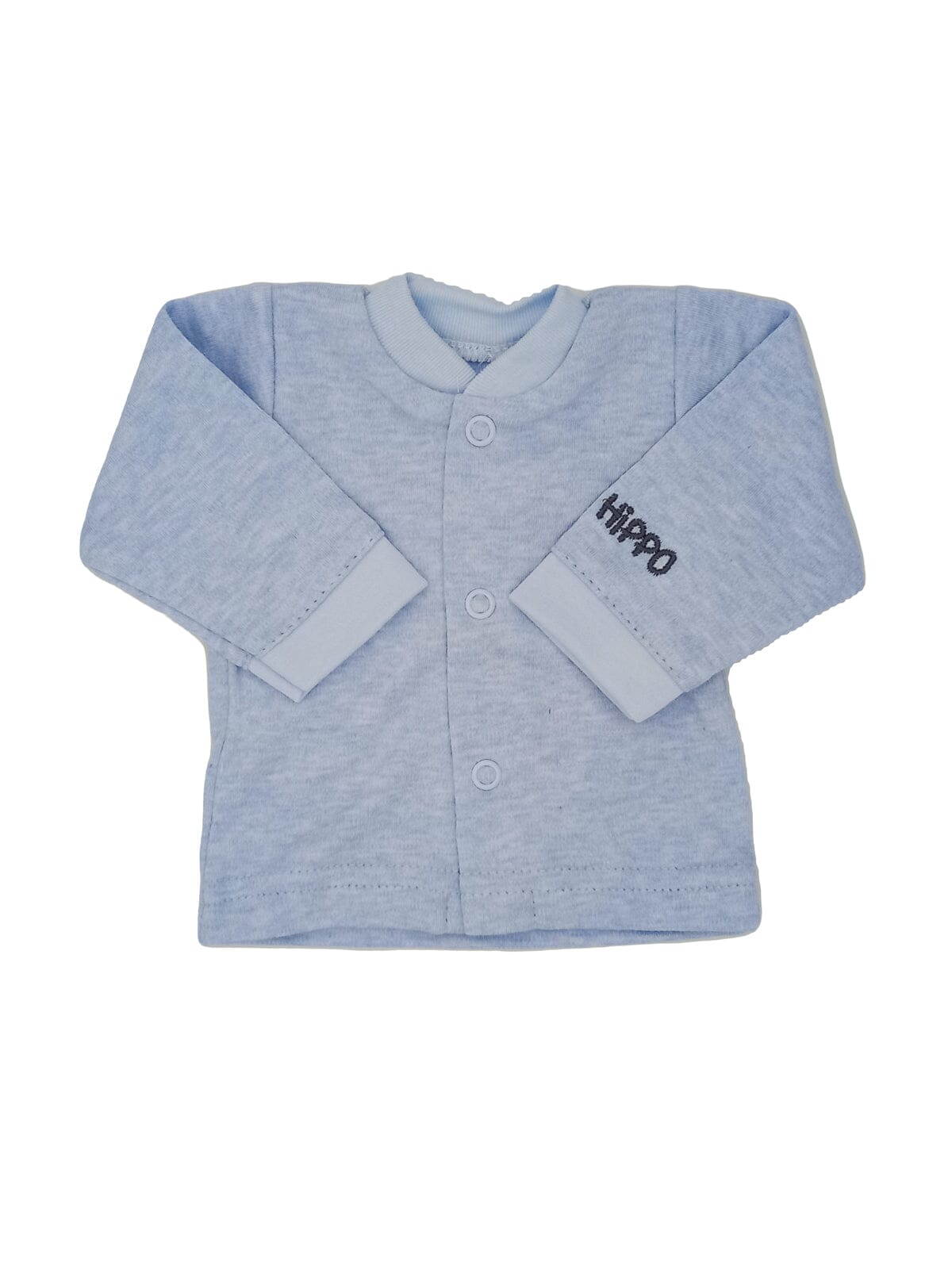 Early Baby Long Sleeved Top, Blue Hippo - Top / T-shirt - EEVI
