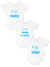 3 Pack Vests: I Love My Mummy & Daddy - Blue (3-5lbs & 5-8lbs) Set Tiny Chick 