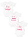 3 Pack Vests: I Love My Mummy & Daddy - Pink Bodysuit / Vest Tiny Chick 
