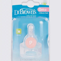 Dr Brown's Options Narrow Preemie Baby Bottle Teat, 2 Pack Premature Baby Bottle Dr Brown's 