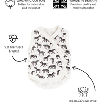 Preemie Incubator Vest, Little Zebras, 100% Organic Cotton Bodysuit / Vest Tiny & Small 