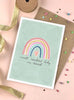 Sweet rainbow baby New baby  card -  - The Little Posy Print Company
