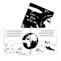 Come Dive With Me storybook Book The Little Black & White Book Project 