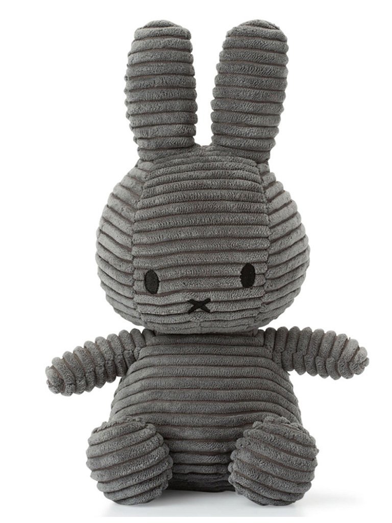 Miffy Corduroy Plush Toy - Grey - Toy - Miffy