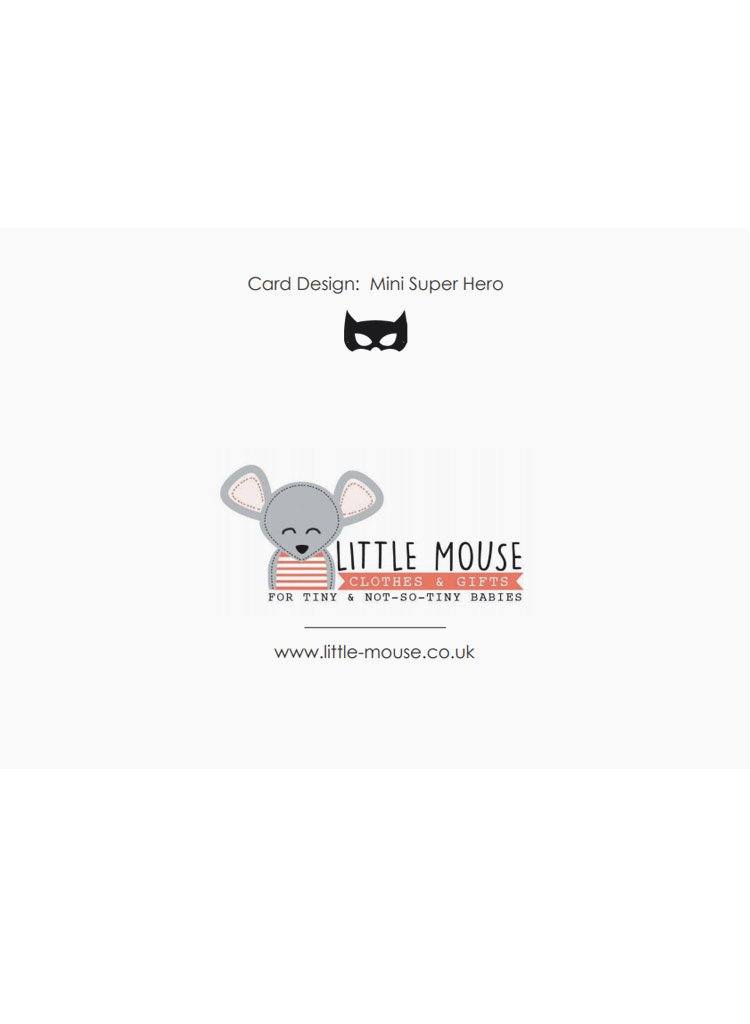 Mini Super Hero - Premature Baby Card - New baby card - Little Mouse Baby Clothing & Gifts