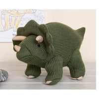 Crochet Triceratops Rattle, Moss Green Rattle Best Years 